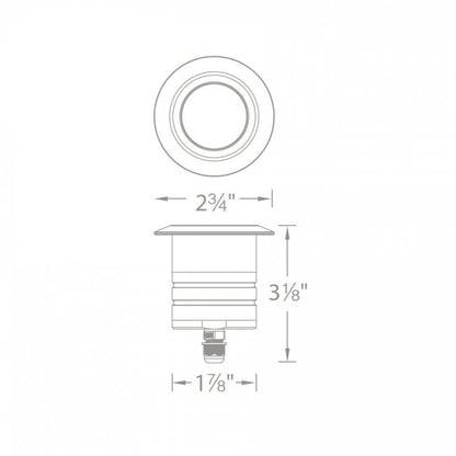 WAC-2021-27SSWAC 2021 2″ 4W LED 2″ Inground Recessed Round Landscape