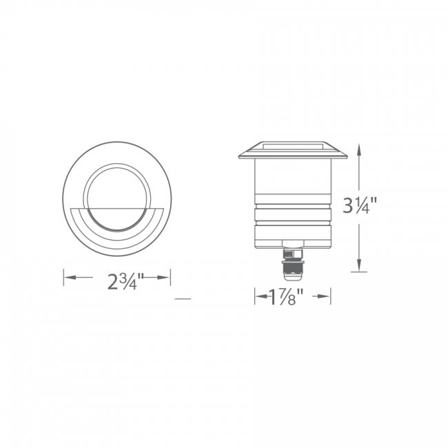 WAC-2041-27SSWAC 2041 4.1W Circle Step LED 2in 12V Indicator Light