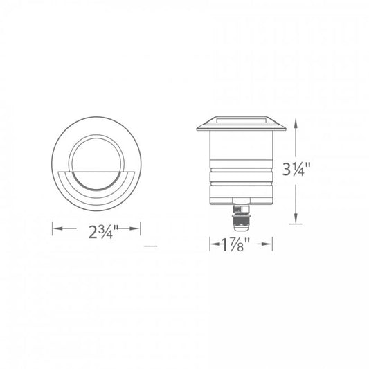 WAC-2041-27SSWAC 2041 4.1W Circle Step LED 2in 12V Indicator Light