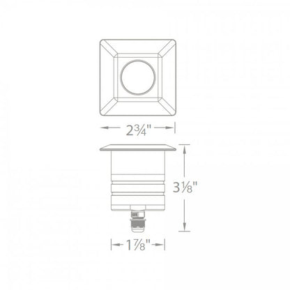 WAC-2052-30SSWAC 2052 4.1W Honeycomb Louver LED 2in 12V Indicator Light