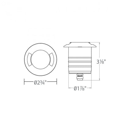 WAC-2071-27SSWAC 2071 2″ 4W LED 2″ Inground Recessed Round Bi - Directional Landscape