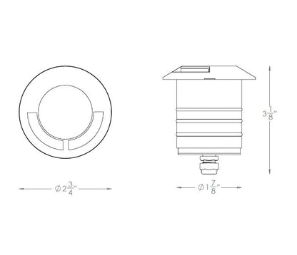 WAC - 2091 - 27SSWAC 2091 2″ 4W LED 2″ Inground Recessed Round Single Directional