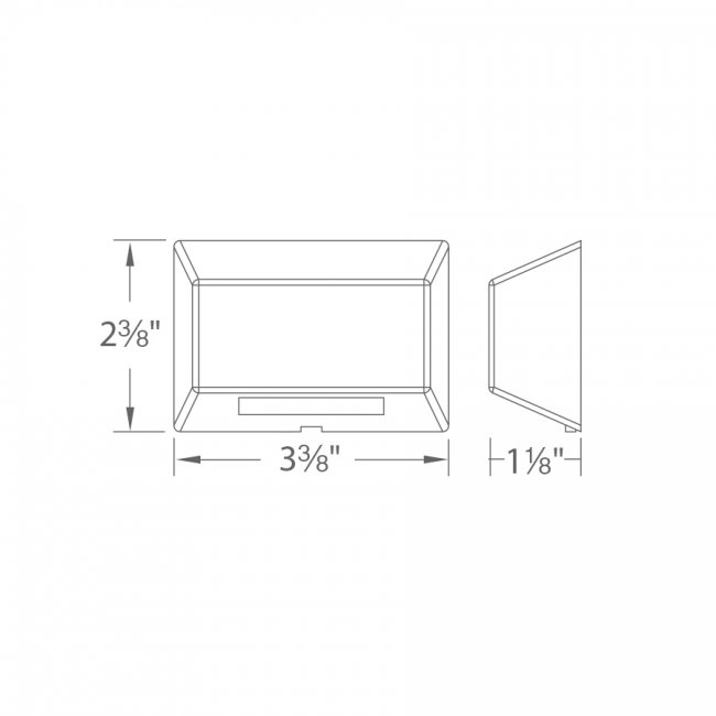 WAC-3031-30WTWAC 3031 2.8W Rectangle LED 12V Deck and Patio Light