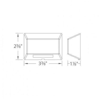 WAC-3031-30WTWAC 3031 2.8W Rectangle LED 12V Deck and Patio Light