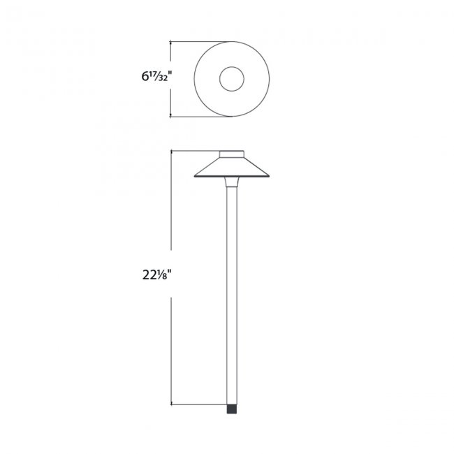 WAC-6041-30BZWAC 6041 6.5W Tiki LED 12V Area Light