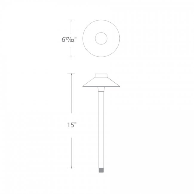 WAC-6042-30BZWAC 6042 6.5W Mini Tiki LED Landscape Path Light 12V