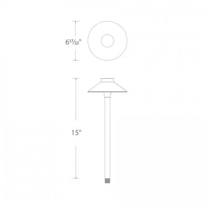 WAC-6042-30BZWAC 6042 6.5W Mini Tiki LED Landscape Path Light 12V