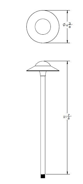 WAC-6053-30BZWAC 6053 6.5W Canopy LED Path Light with 6in Cap 12V