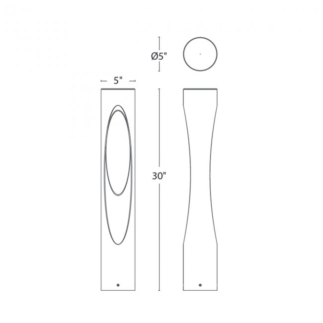 WAC-6612-30BZWAC 6612 12.5W Scoop LED 120V Bollard
