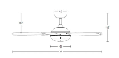 WAC - F - 033L - BNWAC DISC II F - 033L 5 Blade 52" Sweep 24W Fan Light 30K