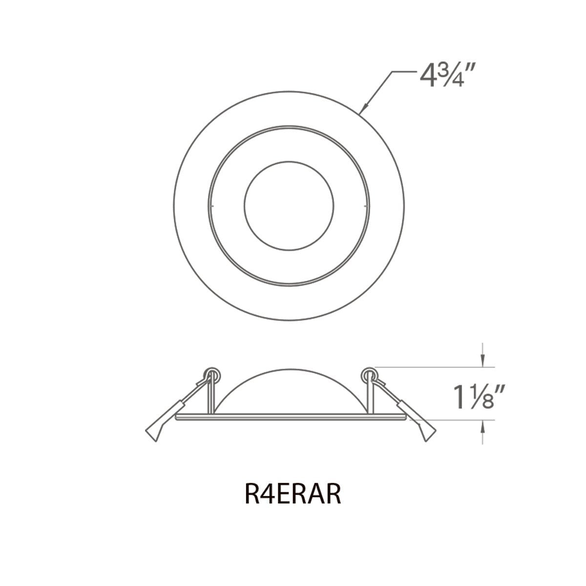 WAC-R4ERAR-W9CS-WTWAC Lighting R4ERAR Lotos 4in Round 5CCT Adjustable