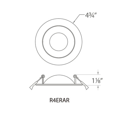 WAC-R4ERAR-W9CS-WTWAC Lighting R4ERAR Lotos 4in Round 5CCT Adjustable