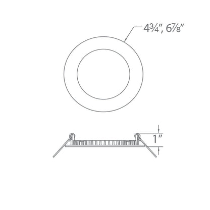 WAC-R4ERDR-W9CS-FWTWAC Lighting R4ERDR Lotos 4in Round Fire-Rated 5CCT Downlight