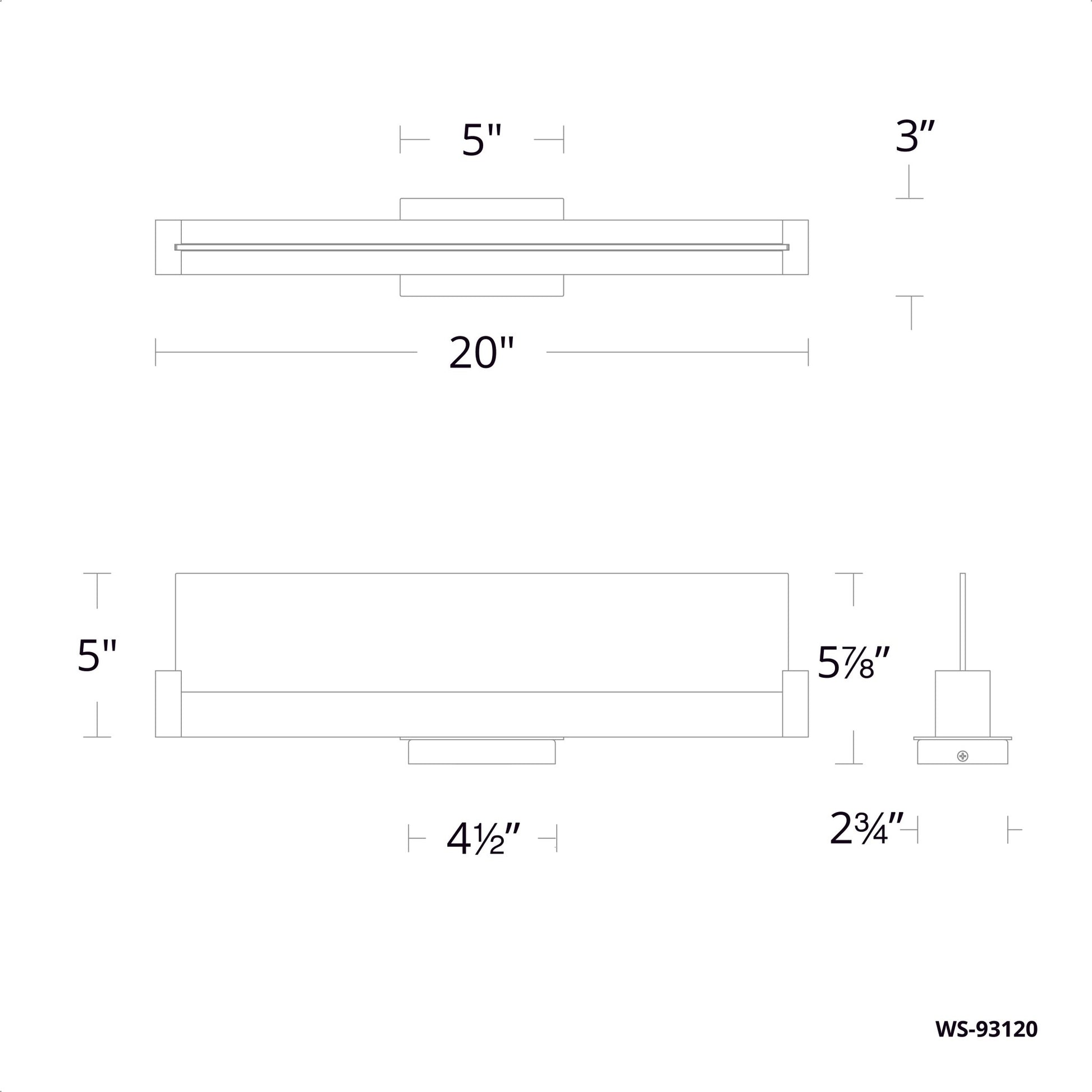 WAC - WS - 93120 - BNWAC Lighting WS - 93120 17W Spectre Vanity Wall Sconce Selectable CCT