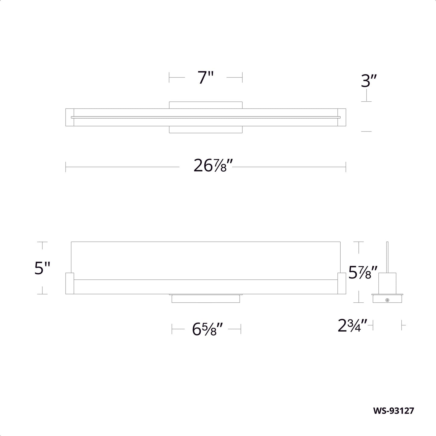 WAC - WS - 93127 - BNWAC Lighting WS - 93127 23W Spectre Vanity Wall Sconce Selectable CCT