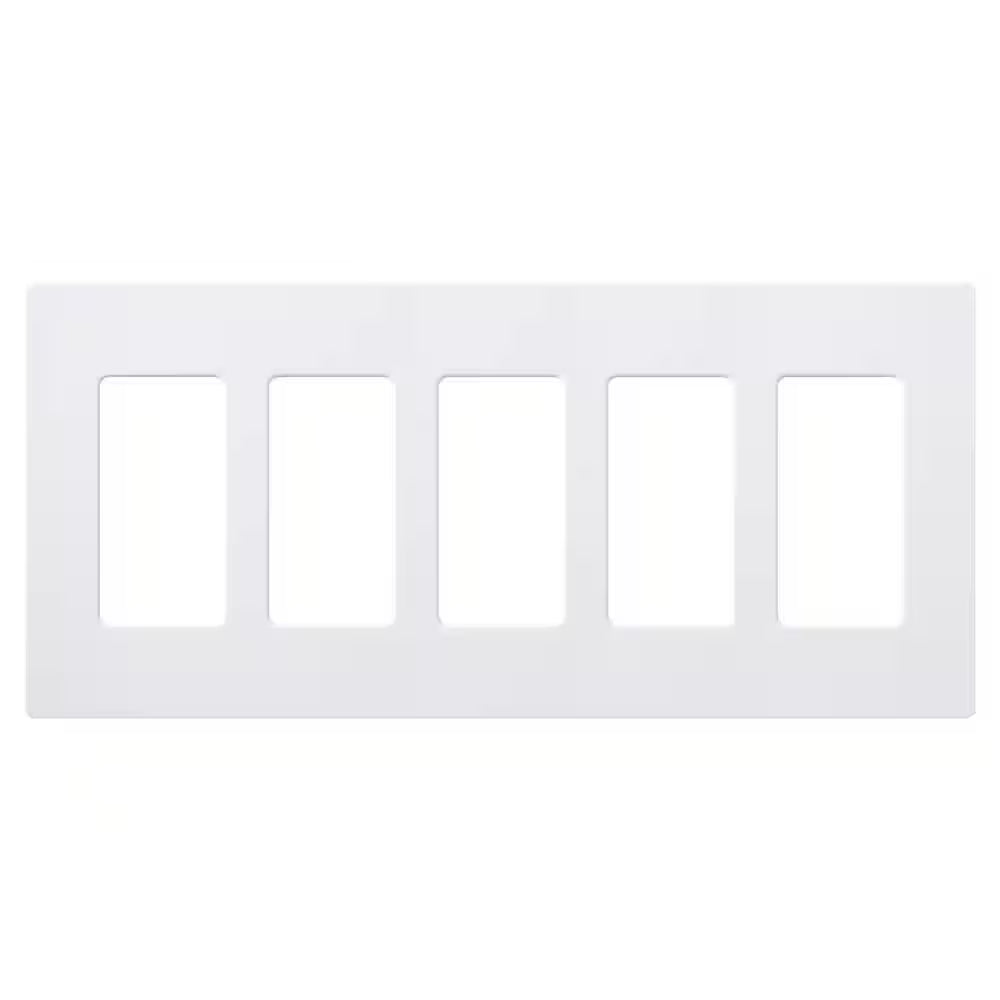 Lutron CW-1-WH Claro 1-6 Gang Wall Plate Decora Gloss Finish