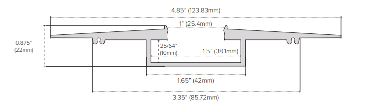 AML-PE-VERGE-2MAmerican Lighting Verge 2 Meter (6' 6") Trimless Aluminum Channel