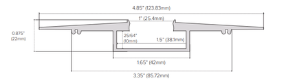 AML-PE-VERGE-2MAmerican Lighting Verge 2 Meter (6' 6") Trimless Aluminum Channel