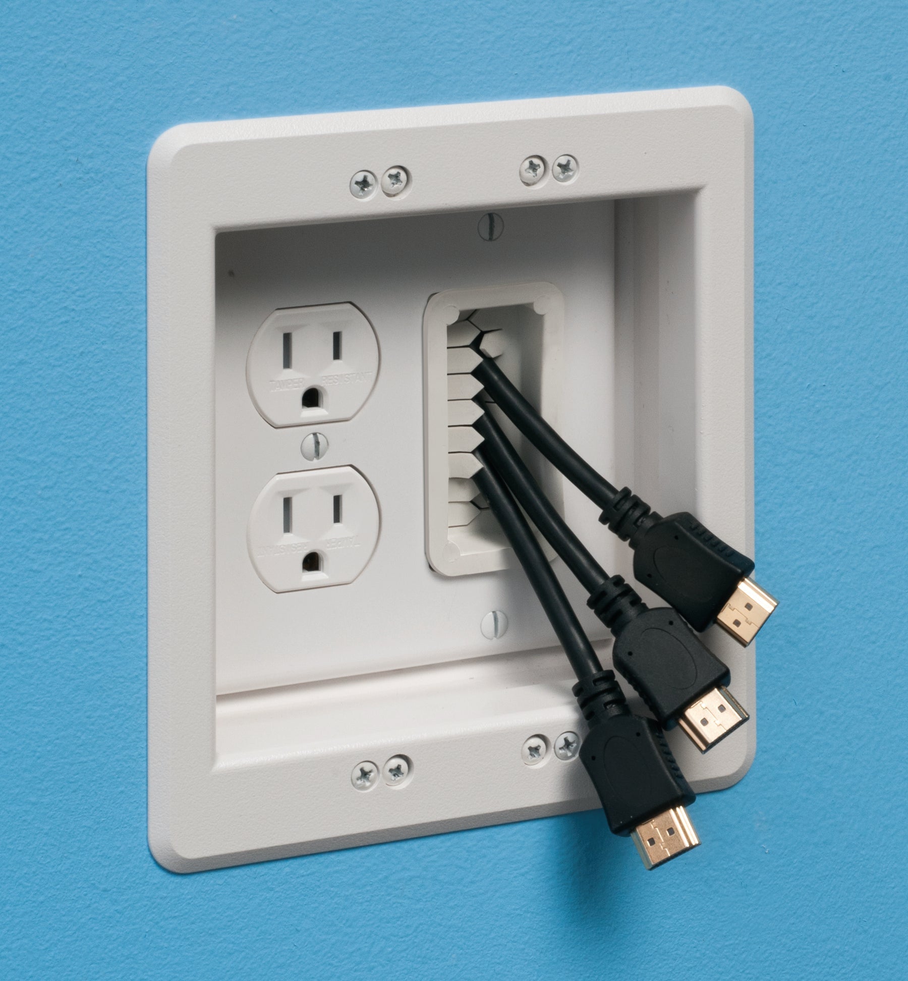 Arlington TVBU505 Two-Gang Recessed TV Box™ for Power and Low Voltage ...