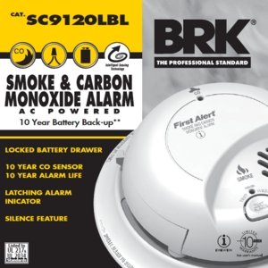 BRK-SC9120LBLBRK SC9120LBL Smoke Carbon Monoxide Combo Detector 10 YR Warranty