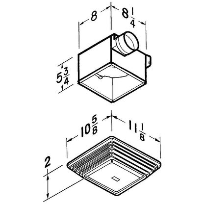 BRO-678Broan 678 50 CFM Ventilation Fan with Light