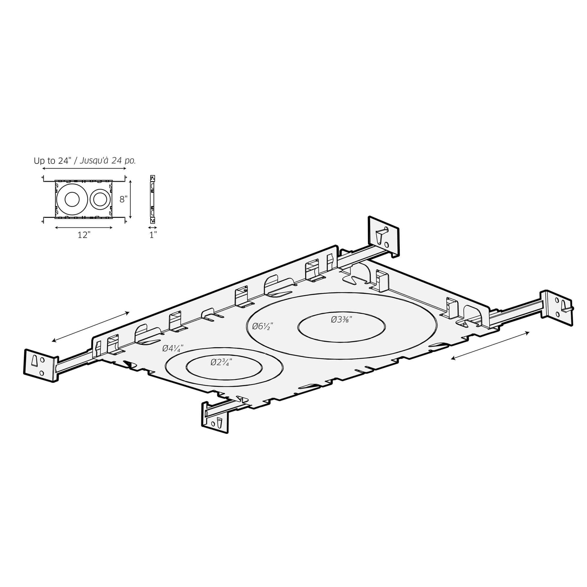 DALS-RFP-UNIDals Lighting RFP-UNI Universal Rough-In Plate For 2″, 3″, 4″ And 6″