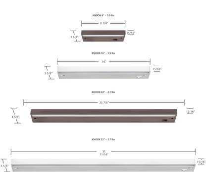 RAB-KNOOKFA32RAB 4W-16W KNOOK Undercabinet Lighting Selectable CCT