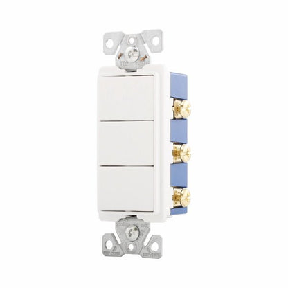 CWD-7729W-BOXEaton 7729W Triplex Combination Decorator Switch
