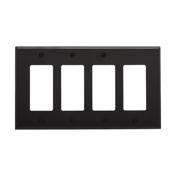 CWD-PJ264BKEaton PJ264 Four Gang Decorator Wallplate White/Black