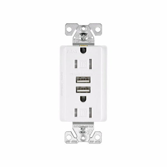 CWD-TR7755W-BOXEaton TR7755 Combo USB Charger Tamper Resistant Receptacle