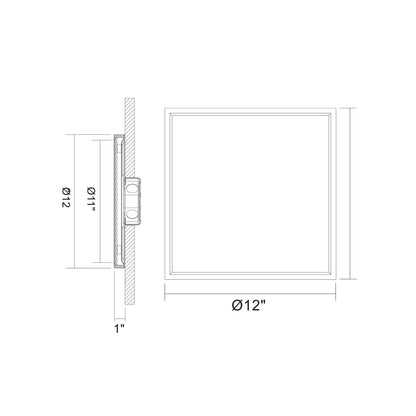 LED-SLDSKSQ-12-22W-5CCT-WHEnvision SLDSKSQ12 22W LED 12" Surface Mount Selectable CCT