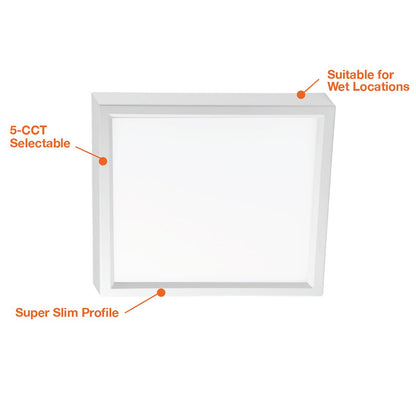 LED-SLDSKSQ-12-22W-5CCT-WHEnvision SLDSKSQ12 22W LED 12" Surface Mount Selectable CCT