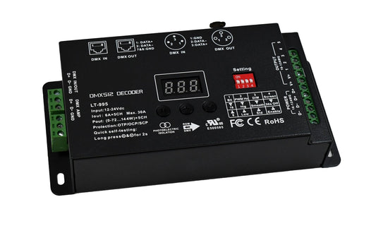 GML-DMX-LT-995GM Lighting DMX-LT-995 DMX Decoder 5 Channels, 12V/24V DMX512/RDM