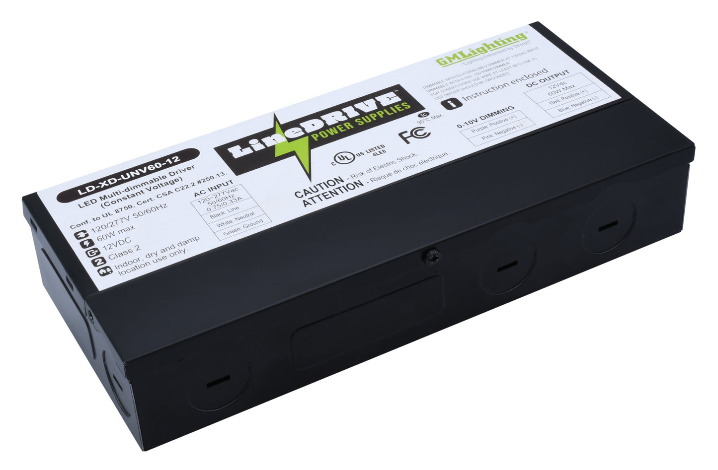 GML-LD-XD-UNV60-12GM Lighting LD-XD-UNV LineDRIVE 12VDC Multi Dim LED Power Supplies