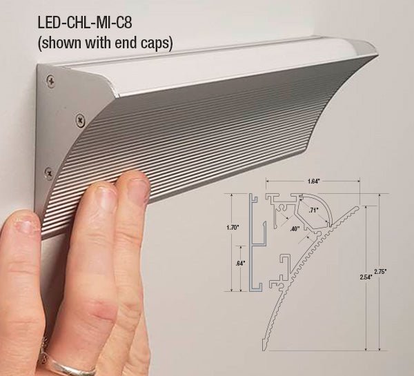 GML-LED-CHL-MI-CECGM Lighting LED-CHL-MI-C8 LED Cove Channel