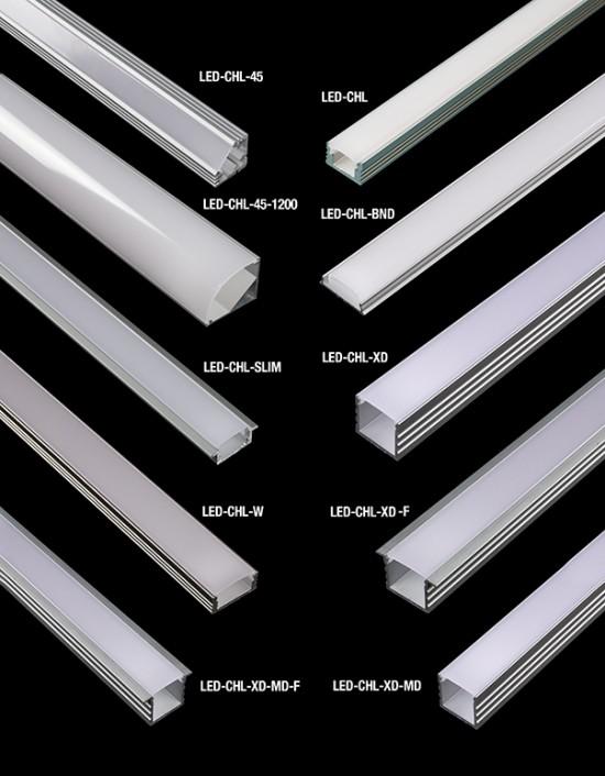 GML-LED-CHL-WGM Lighting LED-CHL-W 4FT/8FT Extruded Wide Aluminum LED Mounting Channel