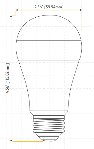 GDL-G10882Goodlite G-10882 A19 12W LED Bulb Selectable CCT