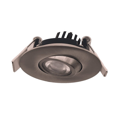 GDL-G19835Goodlite G-19835 2" 5W LED Brushed Nickel Gimbaled Round Spotlight Selectable CCT