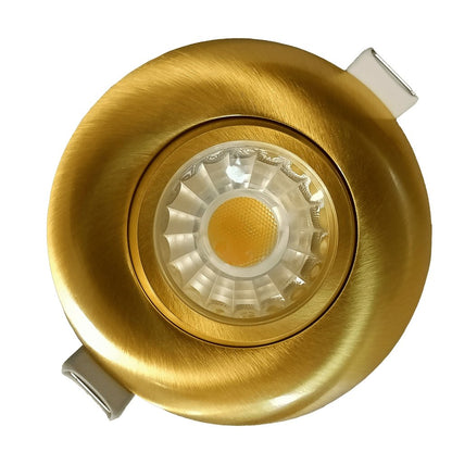 GDL-G19849Goodlite G-19849 3" 8W LED Recessed Gimbal Downlight Selectable CCT Brushed Brass