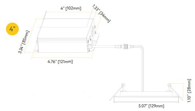 GDL-G20221Goodlite G-20221 4" 12W LED Round Recessed Slim Spotlight Selectable CCT