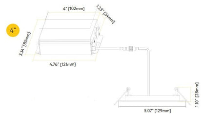 GDL-G20221Goodlite G-20221 4" 12W LED Round Recessed Slim Spotlight Selectable CCT