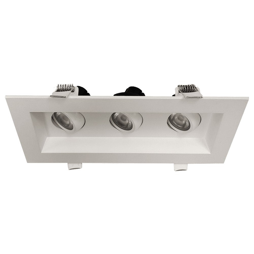 GDL-G48315Goodlite G-48315 2″ Multiple, 15W 3 Head LED Gimbal, White Finish, Selectable CCT