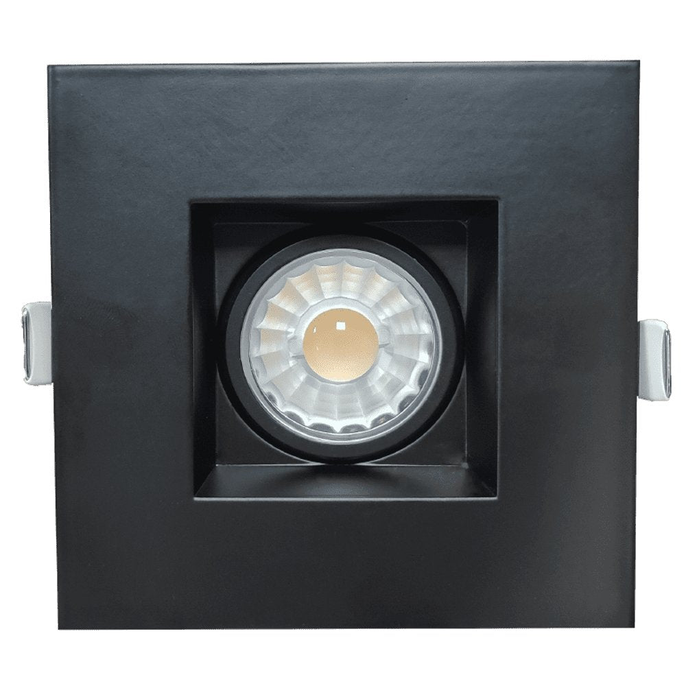 GDL-G48363Goodlite G-48363 8W LED 3" Square Regress Gimbal Downlight Selectable CCT Black