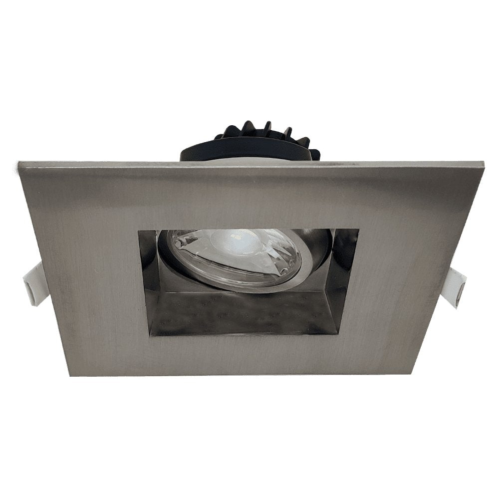 GDL-G48364Goodlite G-48364 8W LED 3" Square Regress Gimbal Downlight Selectable CCT Brushed Nickel