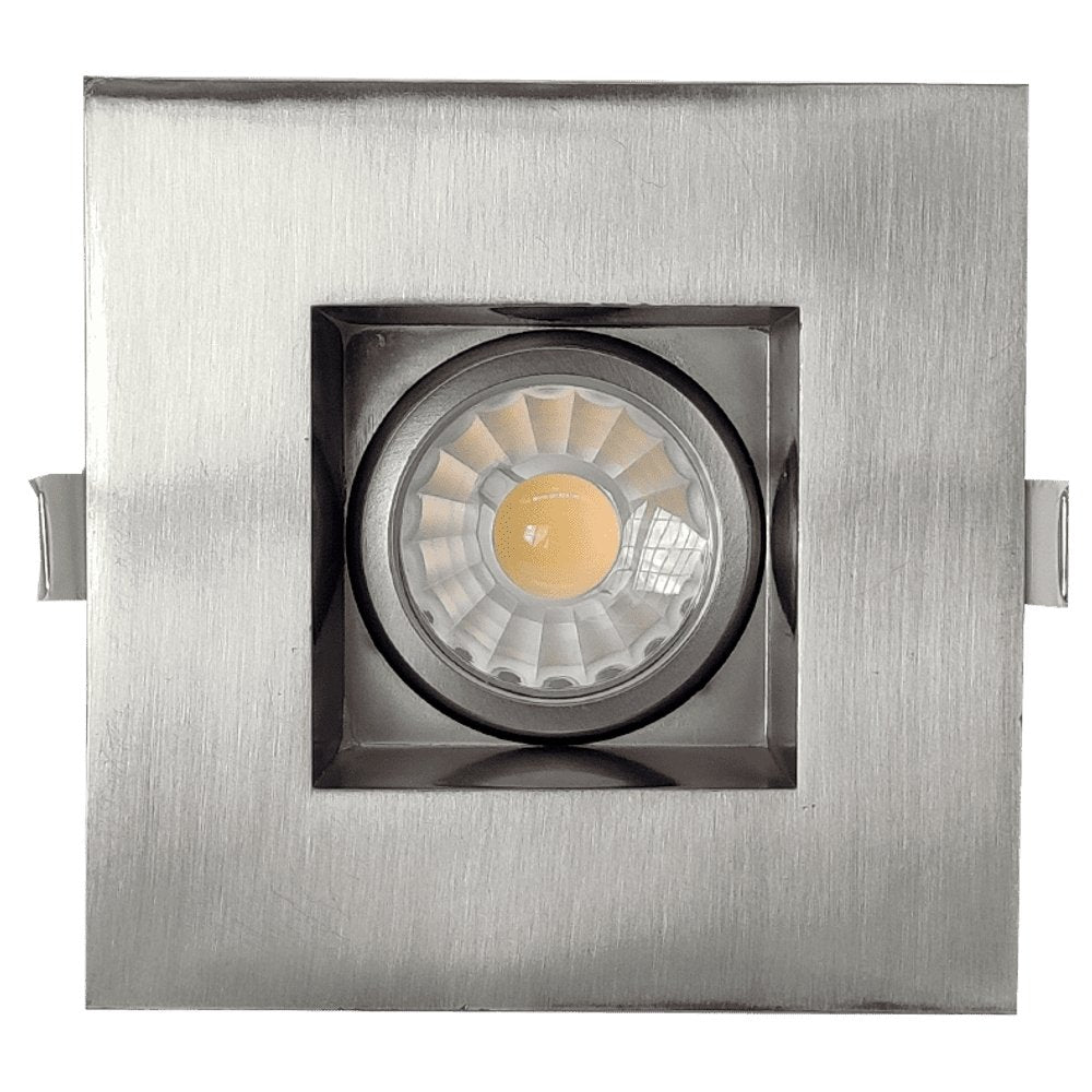 GDL-G48364Goodlite G-48364 8W LED 3" Square Regress Gimbal Downlight Selectable CCT Brushed Nickel