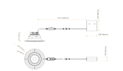 GDL-G48404Goodlite G-48404 4″ 13W Trimless Gimbaled Spotlight Selectable CCT