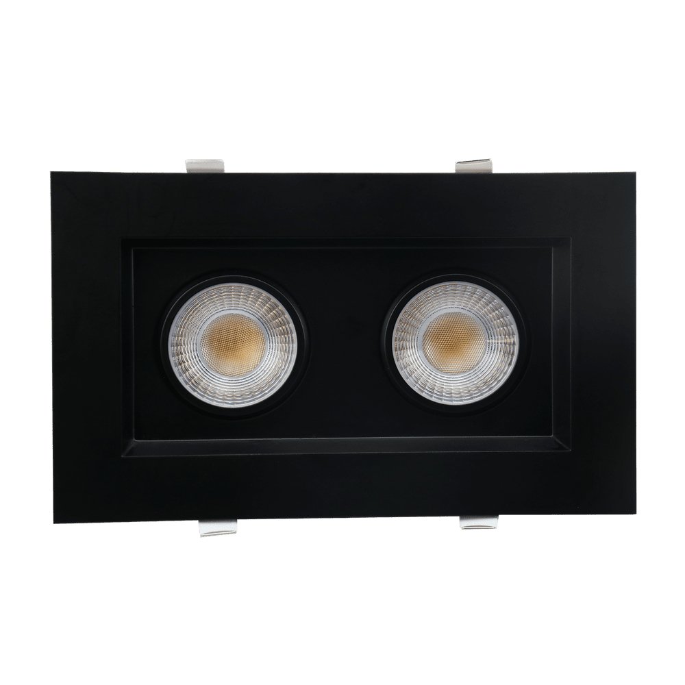 GDL-G48444Goodlite G-48444 4″ 28W 2 Head LED Gimbal Selectable CCT Black