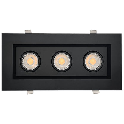 GDL-G48465Goodlite G-48465 3″ Multiple, 23W 3 Head LED Gimbal, Black Finish, Selectable CCT