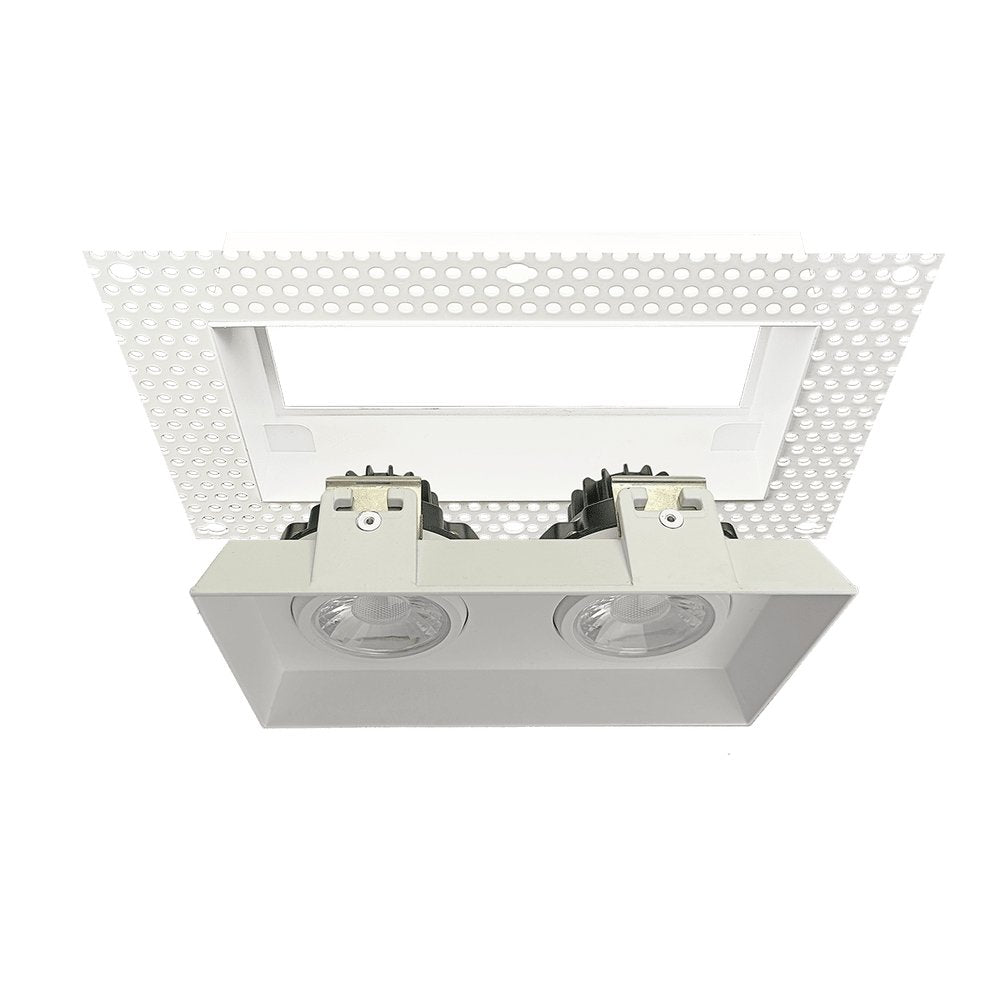 GDL-95621Goodlite G-95621 3″ 15W 2 Head Gimbal Trimless Luminaire Selectable CCT