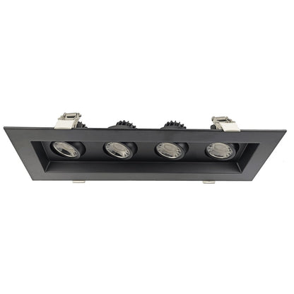 GDL-G97125Goodlite G-97125 3″ Multiple Spotlight 30W 4 Head LED Gimbal Selectable CCT Black